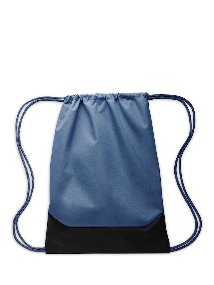 Nike Blue Brasilia Training Drawstring Bag (18L) - Image 2 of 5 Nike Blue Brasilia Training Drawstring Bag (18L) - Image 2 of 5