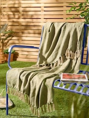 Furn Olive Dessa Woven Indoor Outdoor Throw - Image 1 of 3