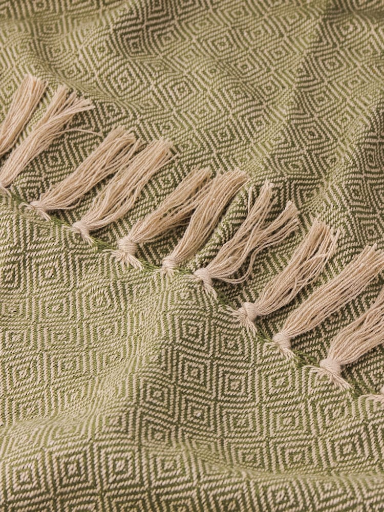 Furn Olive Dessa Woven Indoor Outdoor Throw - Image 3 of 3