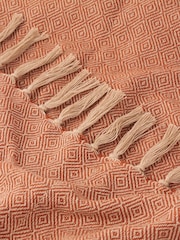 Furn Terracotta Dessa Woven Indoor Outdoor Throw - Image 3 of 3