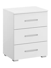 Rauch Alpine white Cameron 3 Drawer Bedside Table - Image 2 of 2