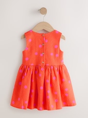 Orange & Pink Spot Corsarge Occasion Dress (3mths-8yrs) - Image 6 of 8