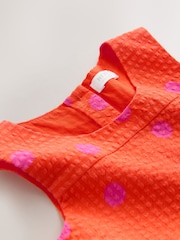 Orange & Pink Spot Corsarge Occasion Dress (3mths-8yrs) - Image 7 of 8