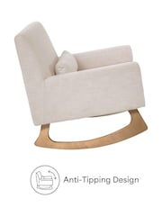 Gaia Baby Oat Serena Rocking Nursing Chair and Footstool Set - Image 3 of 6