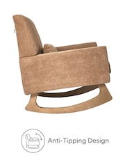 Gaia Baby Caramel Corduroy Serena Rocking Nursing Chair with Oak Legs - Image 3 of 6