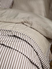 Yard Mole Hebden Stripe Stonewashed Cotton Bedspread - Image 2 of 4