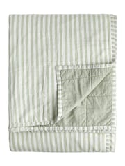 Yard Eucalyptus Hebden Stripe Stonewashed Cotton Bedspread - Image 3 of 4