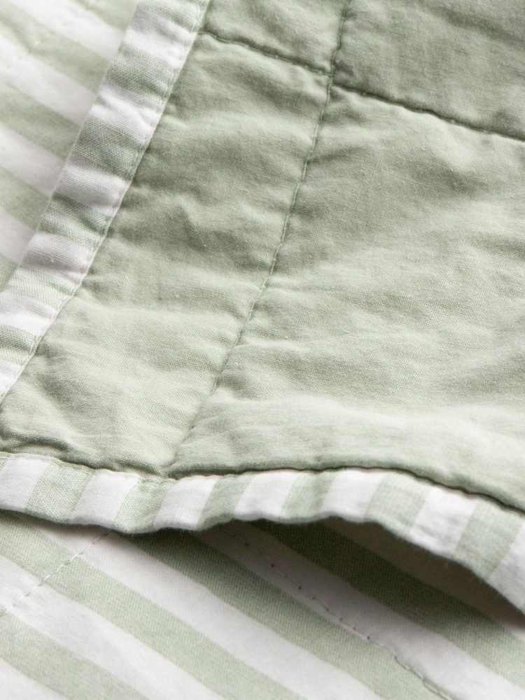 Yard Eucalyptus Hebden Stripe Stonewashed Cotton Bedspread - Image 4 of 4 Yard Eucalyptus Hebden Stripe Stonewashed Cotton Bedspread - Image 4 of 4