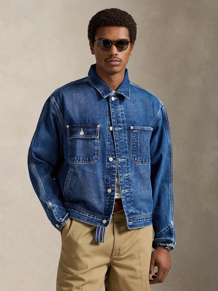 Polo Ralph Lauren Blue Polo Sport Denim Jacket - Image 1 of 8