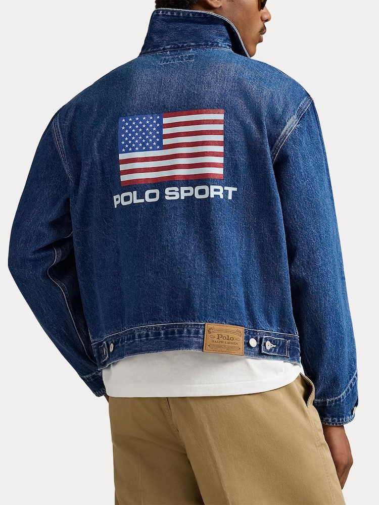 Polo Ralph Lauren Blue Polo Sport Denim Jacket - Image 8 of 8