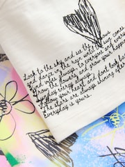 White/Blue Graffiti T-Shirt and Leggings Set (3-16yrs) - Image 4 of 5