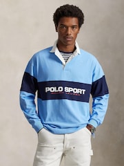 Polo Ralph Lauren Blue Polo Sport Rugby Shirt - Image 1 of 9