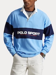 Polo Ralph Lauren Blue Polo Sport Rugby Shirt - Image 8 of 9
