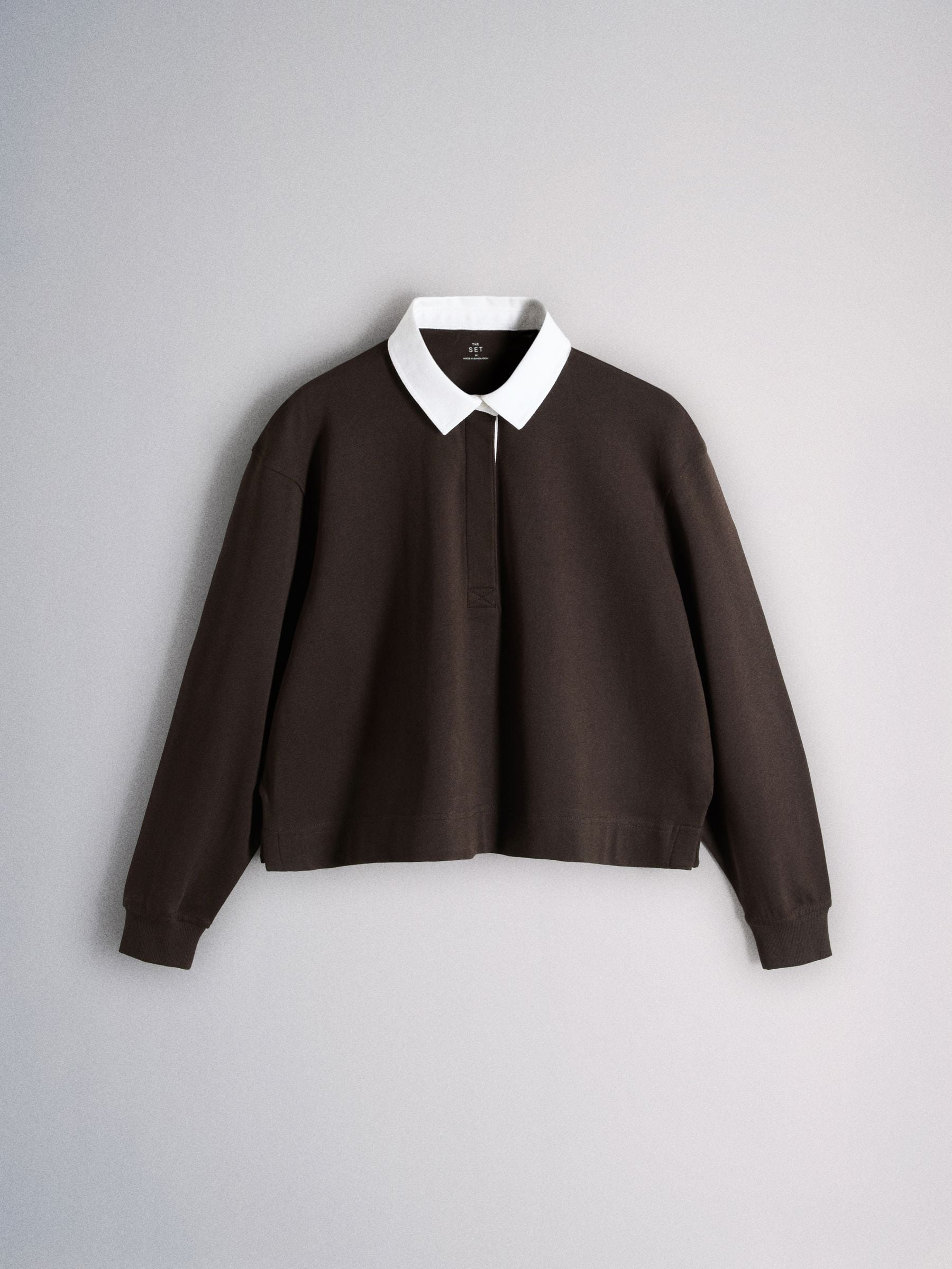 Buy The Set 2 Pack Rugby Sweat Tops Chocolate Brown/Ecru Stripe