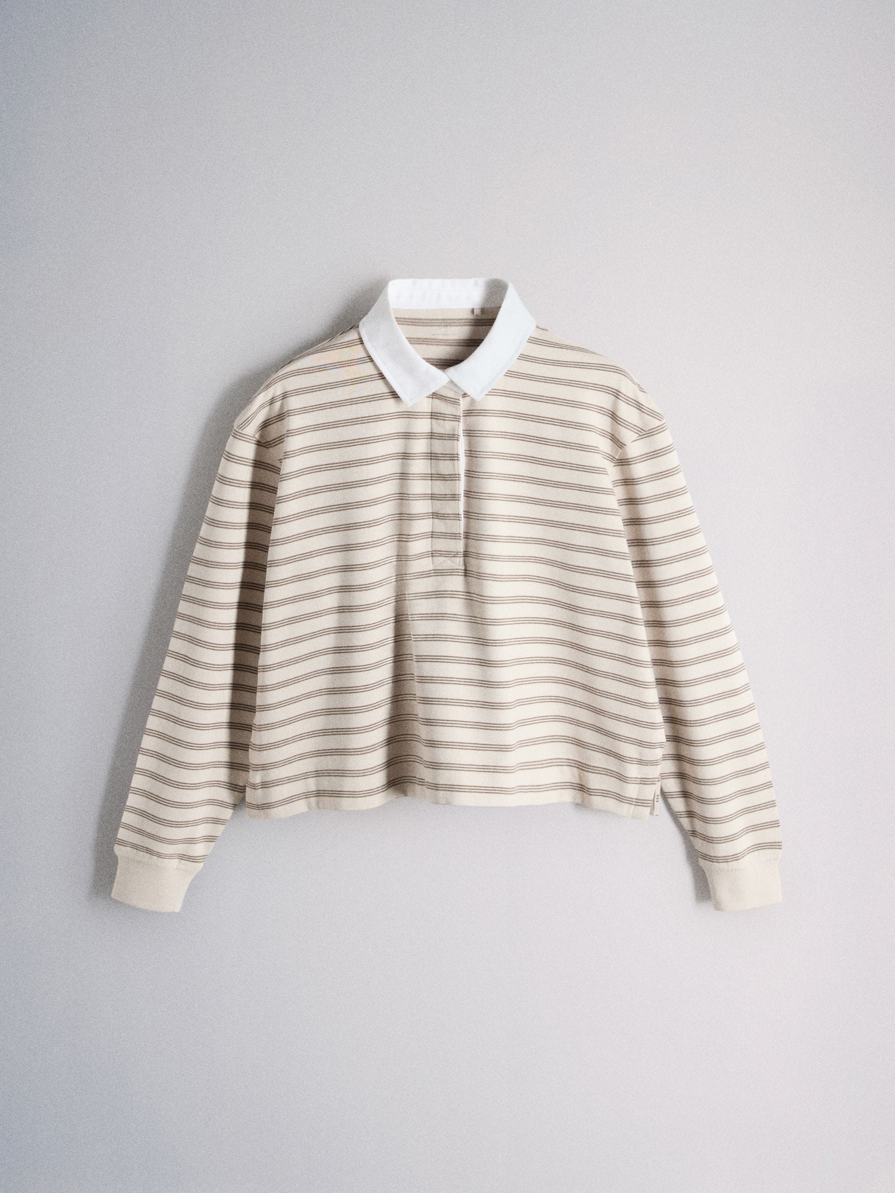 Buy The Set 2 Pack Rugby Sweat Tops Chocolate Brown/Ecru Stripe