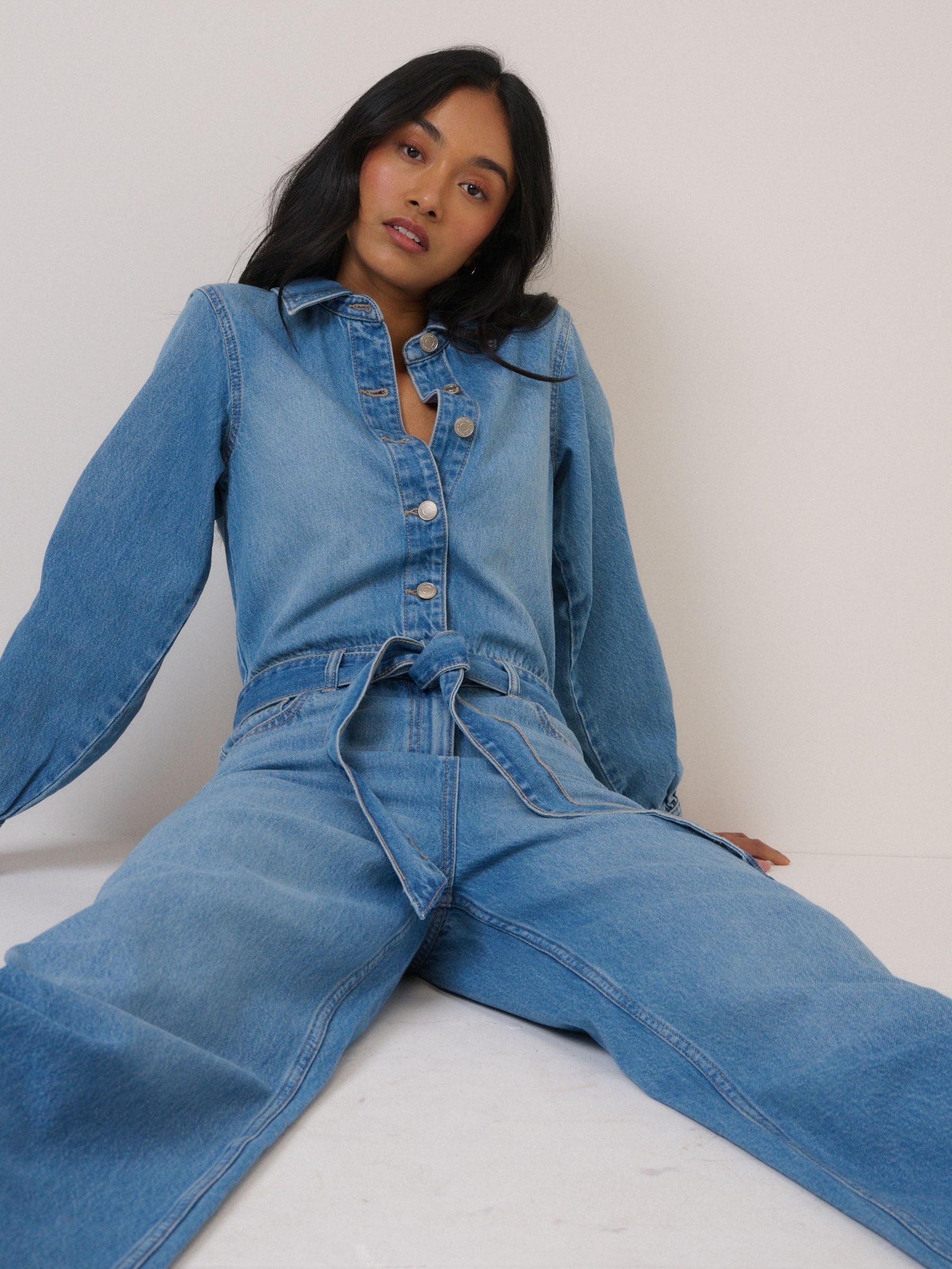 Buy Nobodys Child Blue Denim Jumpsuit from Next USA