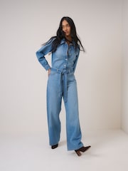 Nobodys Child Blue Denim Jumpsuit - Image 4 of 5