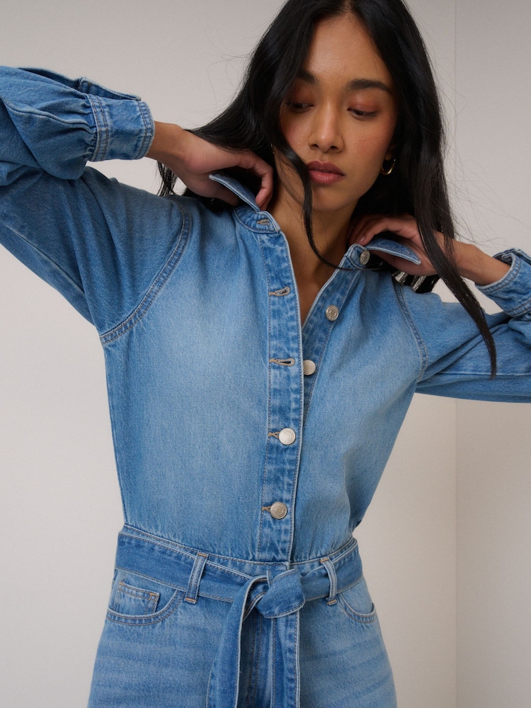 Nobodys Child Blue Denim Jumpsuit - Image 4 of 4