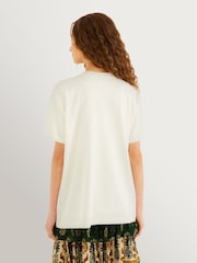 Farm Rio White Xmas Kinis Relaxed T-Shirt - Image 2 of 5