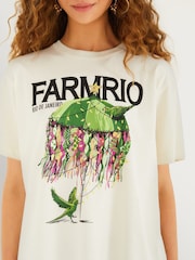 Farm Rio White Xmas Kinis Relaxed T-Shirt - Image 3 of 5