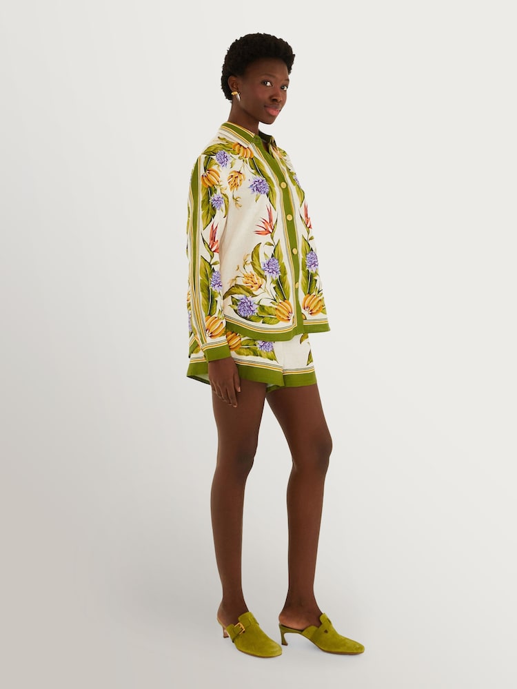 Farm Rio Tropical Scarf Sand Shorts - Image 1 of 2 Farm Rio Tropical Scarf Sand Shorts - Image 1 of 2