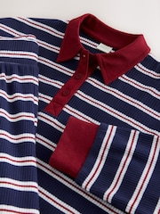 Navy/Red Rugby Top And Wide Leg Trousers Set (3-16yrs) - Image 10 of 10