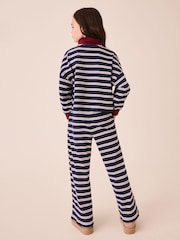 Navy/Red Rugby Top And Wide Leg Trousers Set (3-16yrs) - Image 2 of 10