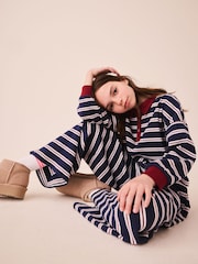 Navy/Red Rugby Top And Wide Leg Trousers Set (3-16yrs) - Image 5 of 10