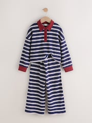 Navy/Red Rugby Top And Wide Leg Trousers Set (3-16yrs) - Image 7 of 10