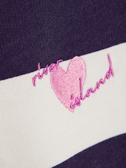 River Island Blue Long Sleeve Stripe Top & Skirt Set - Image 4 of 5