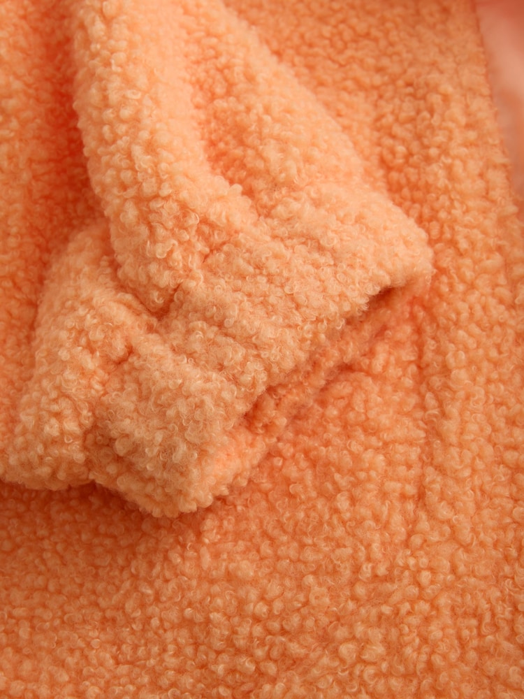 Bright Orange Button Up Fleece Jacket (3-16yrs) - Image 9 of 9 Bright Orange Button Up Fleece Jacket (3-16yrs) - Image 9 of 9