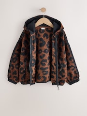 Animal Zip up Hooded Borg Jacket (3-16yrs) - Image 2 of 4