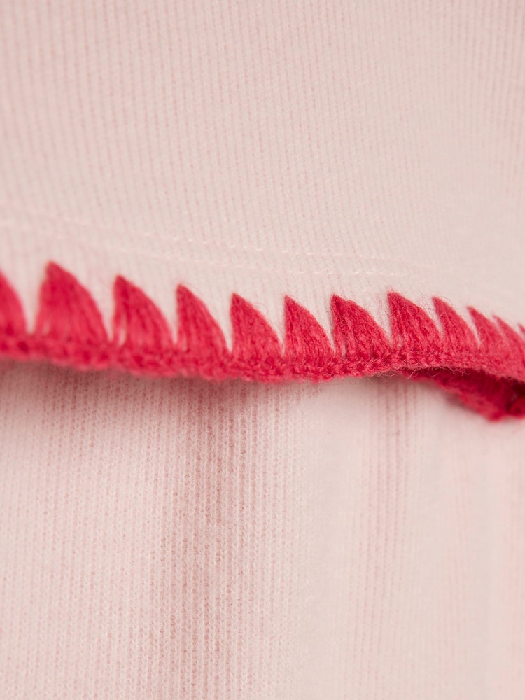 River Island Pink Whipstitch Cropped Top & Joggers Set - Image 5 of 5