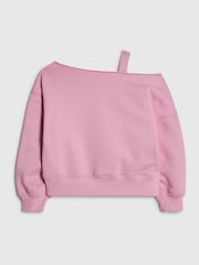 River Island Pink New York Off The Shoulder Sweatshirt - Image 2 of 4