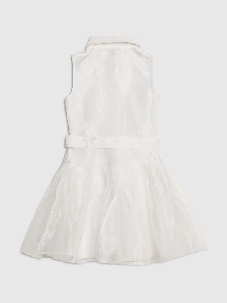 River Island White Organza Flower Prom Dress - Image 2 of 4