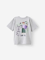 Cotton On Grey Jonny Short Sleeve Graphic Print T-Shirt - Image 2 of 3