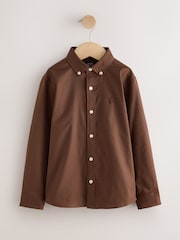 Chocolate Brown Single Oxford Shirt (3-16yrs) - Image 1 of 4