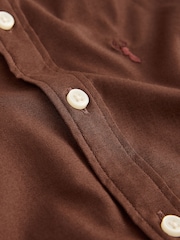 Chocolate Brown Single Oxford Shirt (3-16yrs) - Image 3 of 4