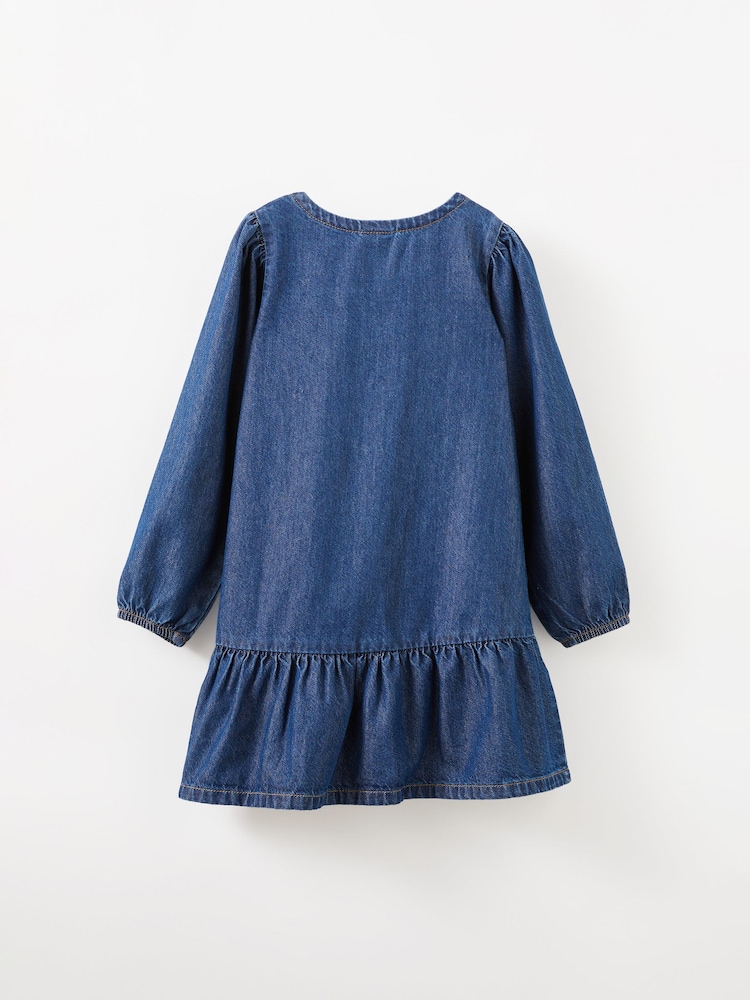 Cotton On Blue Betty Bow Front Denim Dress - Image 2 of 3 Cotton On Blue Betty Bow Front Denim Dress - Image 2 of 3