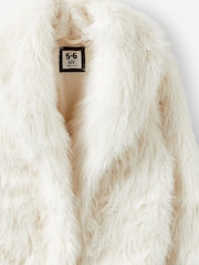 Cotton On White Zoe Faux Fur Jacket - Image 3 of 3