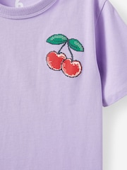Cotton On Purple Poppy Oversize Graphic Print T-Shirt - Image 3 of 5