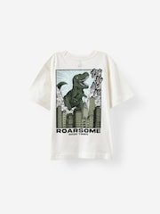 Cotton On White Jonny Short Sleeve Graphic Print T-Shirt - Image 2 of 3