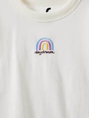 Cotton On White Poppy Oversize Graphic Print T-Shirt - Image 3 of 3