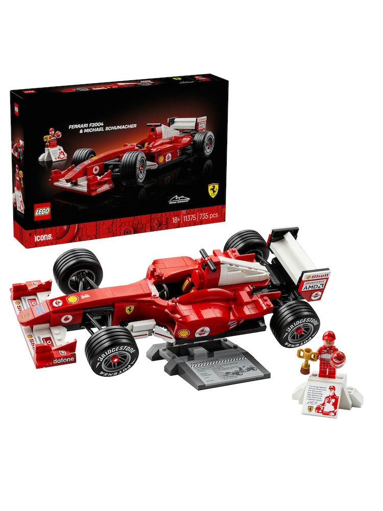 LEGO Icons Ferrari F2004 & Michael Schumacher Model 11375 - Image 1 of 9 LEGO Icons Ferrari F2004 & Michael Schumacher Model 11375 - Image 1 of 9