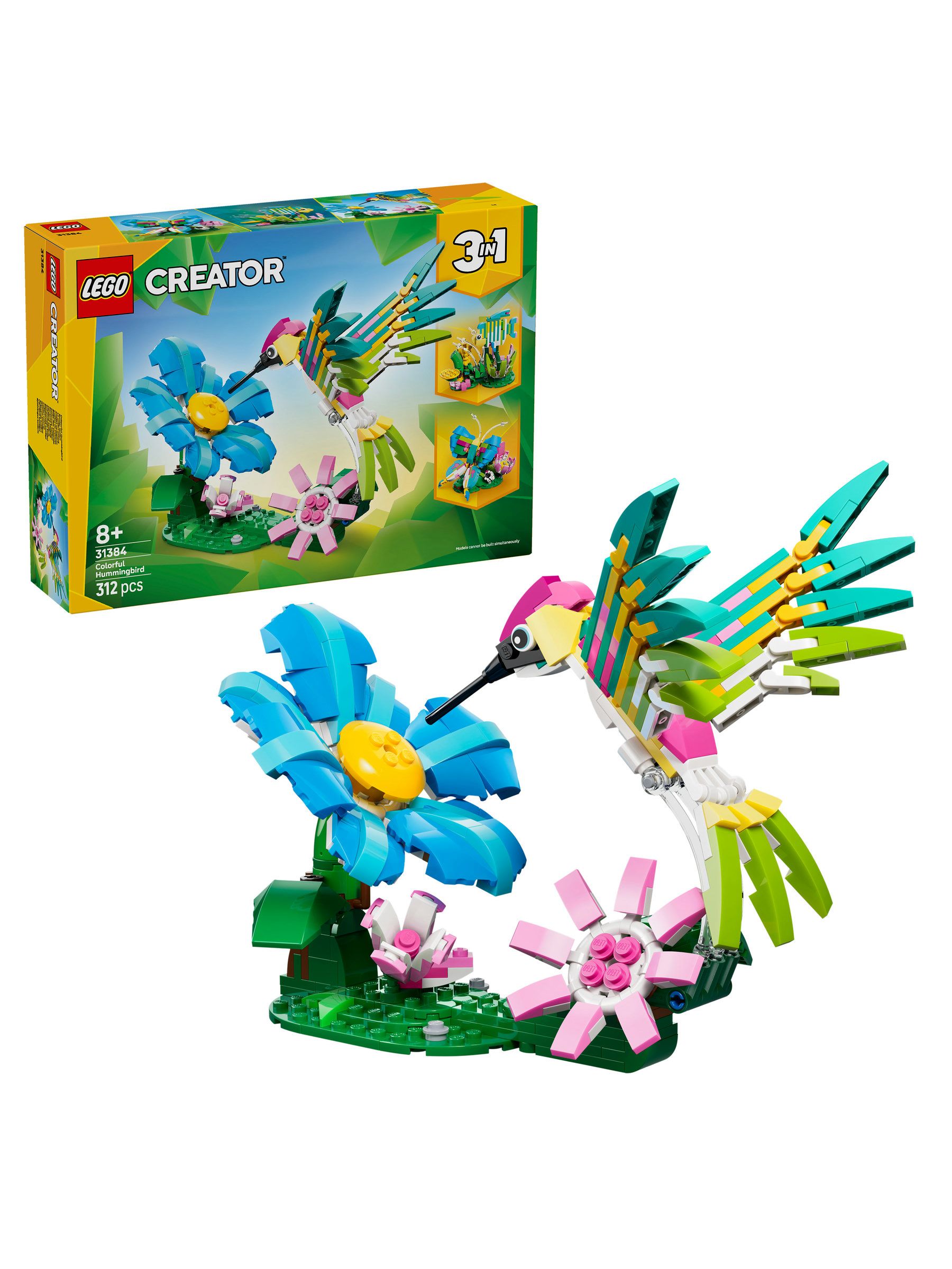 Lego Girls Creator 3In1 Wild Animals: Colourful Hummingbird 31384 Multi - Image 20