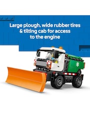 LEGO City Snowplough Truck Toy Vehicle with Minifigure 60490 - Image 3 of 7