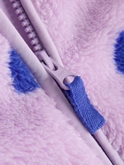 Purple Spot Fleece Baby Hooded Jacket (0mths-2yrs) - Image 5 of 6