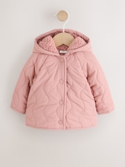 Pink Quilted Puffer Baby Jacket (0mths-2yrs) - Image 1 of 7