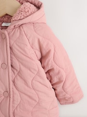 Pink Quilted Puffer Baby Jacket (0mths-2yrs) - Image 3 of 7