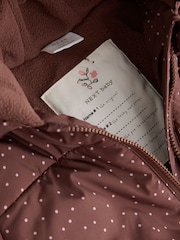 Brown Spotted Hooded Padded Baby Jacket (0mths-2yrs) - Image 10 of 12